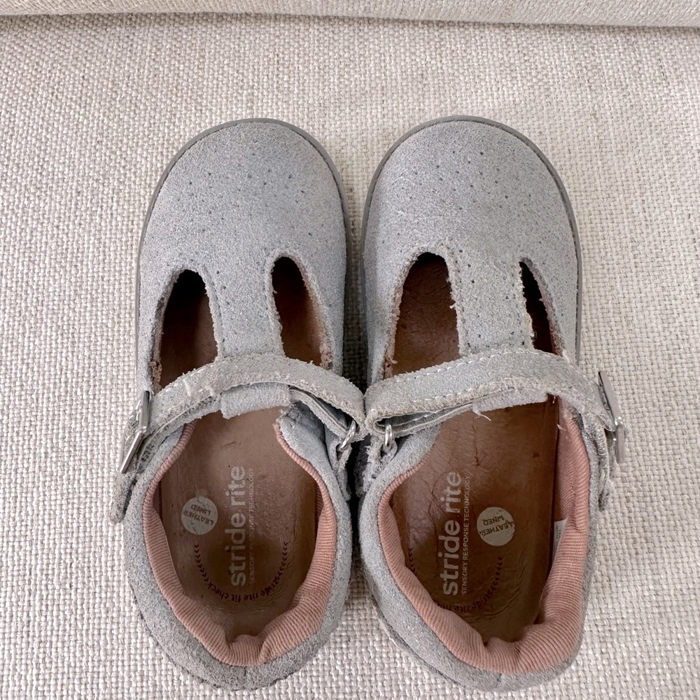Stride Rite Stretch Nell Mary Jane Leather Shoes Size 8.5W